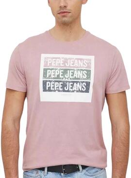 Camiseta Pepe Jeans Acee Rosa Empolvado Hombre