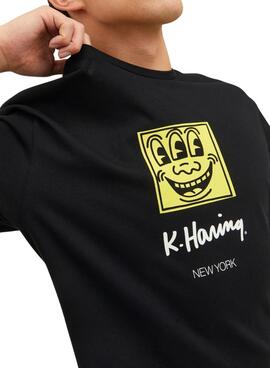 Camiseta Jack and Jones Keith Haring Negro Hombre