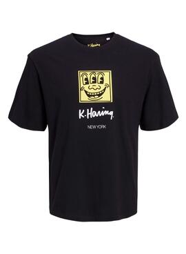 Camiseta Jack and Jones Keith Haring Negro Hombre