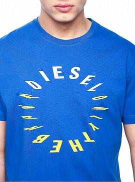 Camiseta Diesel Diego YZ Azul Hombre
