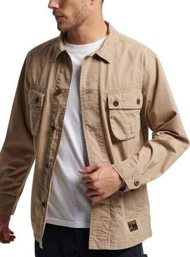 Sobrecamisa Supedry Combat Marrón para Hombre