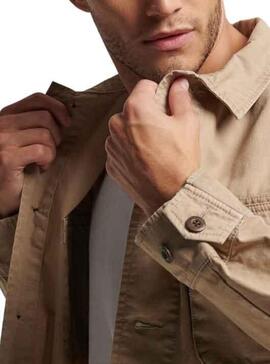 Sobrecamisa Supedry Combat Marrón para Hombre