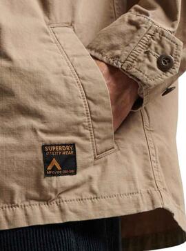 Sobrecamisa Supedry Combat Marrón para Hombre