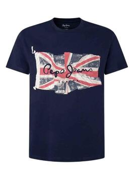 Camiseta Pepe Jeans Flag Marino para Hombre