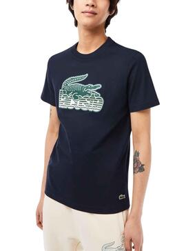 Camiseta Lacoste Print Marino para Hombre