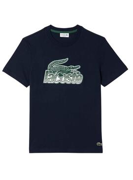 Camiseta Lacoste Print Marino para Hombre