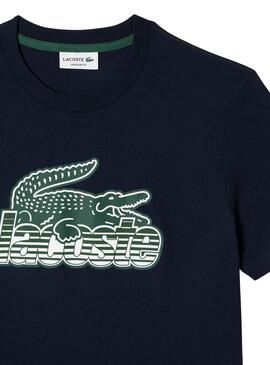 Camiseta Lacoste Print Marino para Hombre