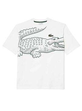 Camiseta Lacoste Printed Blanco para Hombre