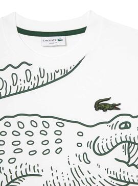 Camiseta Lacoste Printed Blanco para Hombre