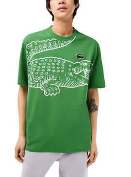 Camiseta Lacoste Printed Verde para Hombre