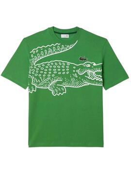 Camiseta Lacoste Printed Verde para Hombre