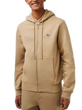 Sudadera Lacoste Clásica Beige para Hombre