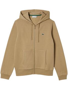 Sudadera Lacoste Clásica Beige para Hombre