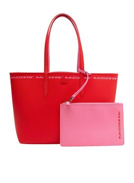 Bolso Lacoste Anna Reversible Rojo y Rosa 