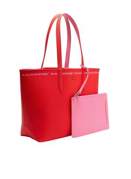 Bolso Lacoste Anna Reversible Rojo y Rosa 