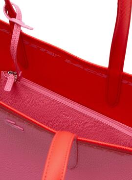 Bolso Lacoste Anna Reversible Rojo y Rosa 