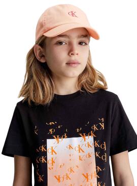 Gorra Calvin Klein Monogram Naranja