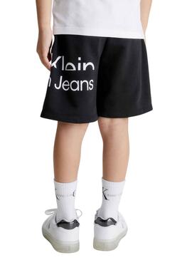 Bermudas Calvin Klein Logo Negro para Niño