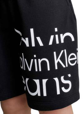 Bermudas Calvin Klein Logo Negro para Niño