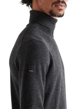 Jersey Superdry Merino Rollneck Gris para Hombre