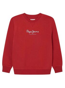 Sudadera Pepe Jeans Eddie Crew Rojo para Niño