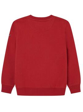 Sudadera Pepe Jeans Eddie Crew Rojo para Niño