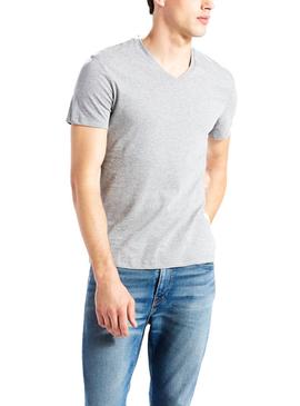 Camiseta Levis Pack Gris Blanco Hombre