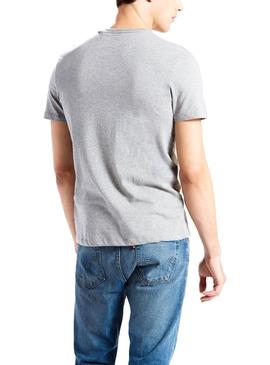 Camiseta Levis Pack Gris Blanco Hombre