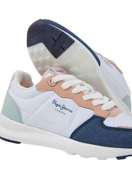 Zapatillas Pepe Jeans York Mix Blanco para Niña