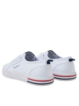 Zapatillas Pepe Jeans Brady Basic Blanco para Niño