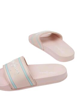 Chanclas Pepe Jeans Slider Logo Rosa para Niña