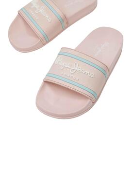 Chanclas Pepe Jeans Slider Logo Rosa para Niña