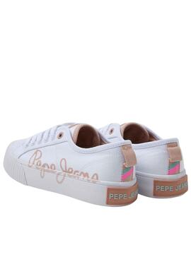 Zapatillas Pepe Jeans Ottis Logo Blanco para Niña