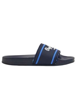 Chanclas Pepe Jeans Slider Logo Marino para Niño