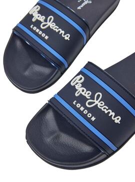 Chanclas Pepe Jeans Slider Logo Marino para Niño