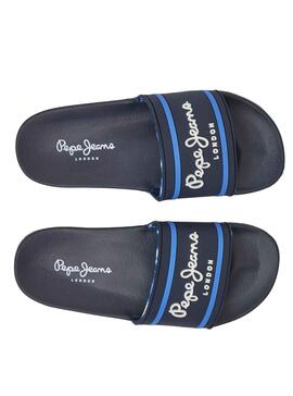 Chanclas Pepe Jeans Slider Logo Marino para Niño