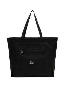 Bolso Lacoste Shopping Patch Negro para Mujer