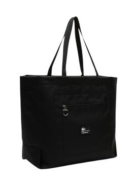 Bolso Lacoste Shopping Patch Negro para Mujer