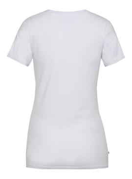 Camiseta Tommy Jeans Basic Stretch Blanco Mujer