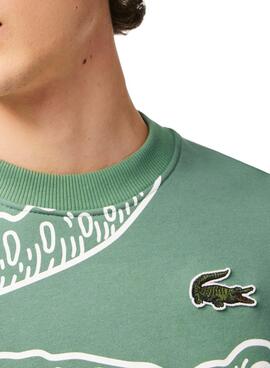 Sudadera Lacoste Vintage Verde para Hombre