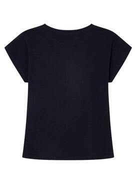 Camiseta Pepe Jeans Bloomy Negro para Niña