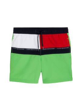 Bañador Tommy Hilfiger Flag Verde para Niño