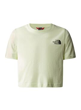 Camiseta The North Face Crop Dome Amarillo Niña