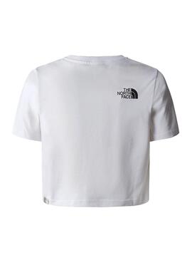 Camiseta The North Face Crop Dome Blanco para Niña