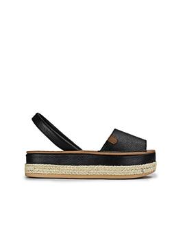 Sandalias Rosario Sauvage Negro POPA para Mujer