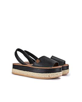 Sandalias Rosario Sauvage Negro POPA para Mujer