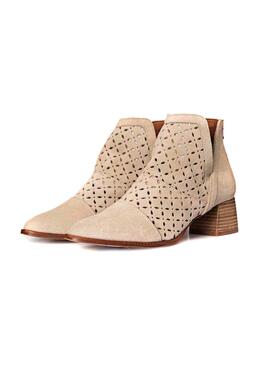 Botin Popa Cristina Picado Beige para Mujer