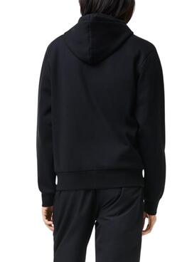 Sudadera Lacoste Basic Capucha Negro Hombre