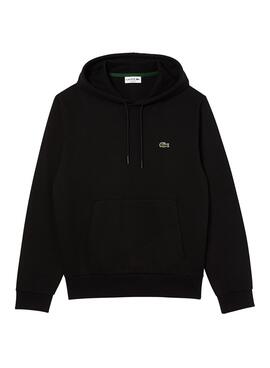 Sudadera Lacoste Basic Capucha Negro Hombre