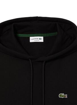 Sudadera Lacoste Basic Capucha Negro Hombre